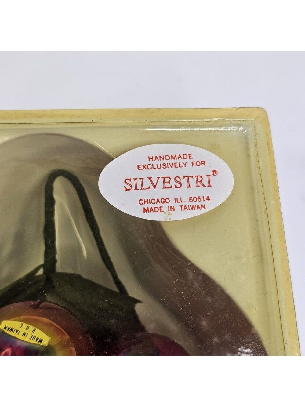 Silvestri Vintage Christmas Ornament Grape Cluster Glass Iridescent Pink Red - Picture 13 of 13